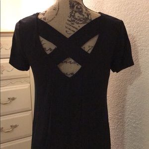 SOLD OUT! Solid Tunic with Criss Cross Back